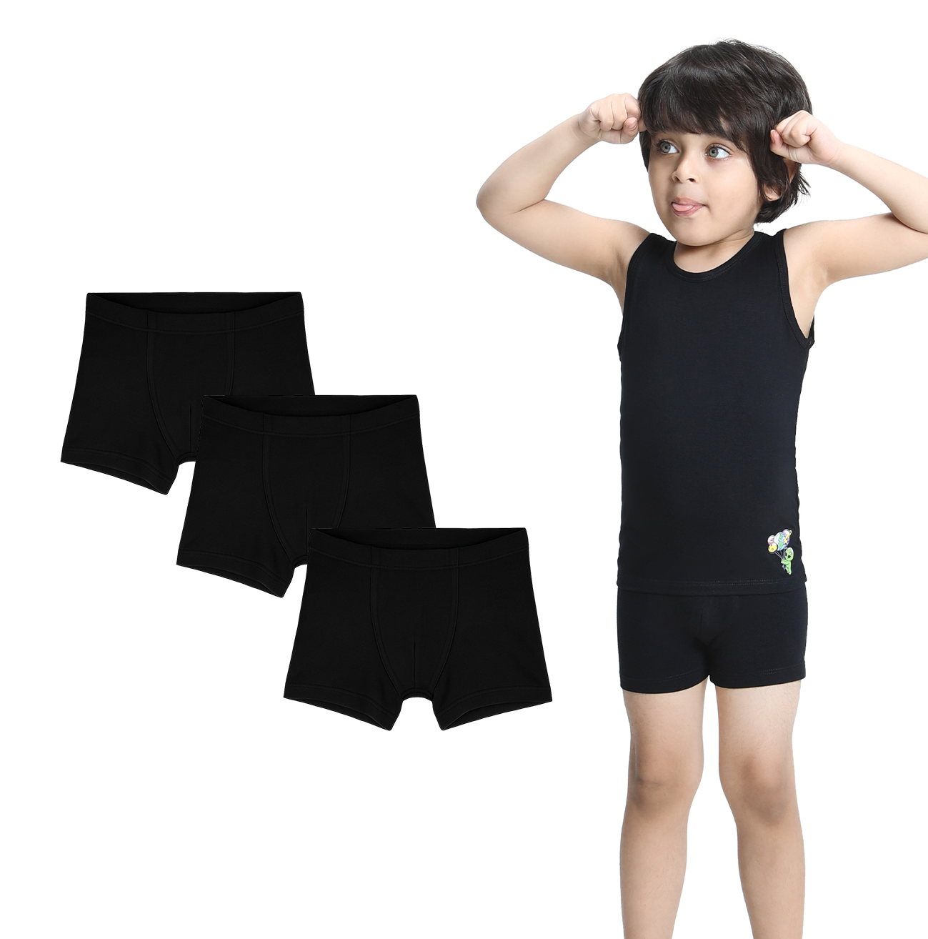 3 Pack Boys Bamboo Trunks