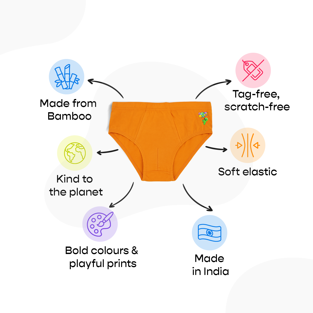 3 Pack Boys Bamboo Briefs