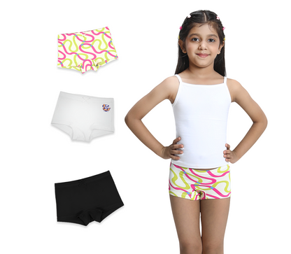 3 Pack Girls Bamboo BoyShorts
