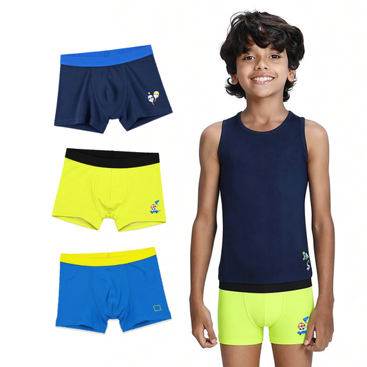 3 Pack Boys Bamboo Trunks