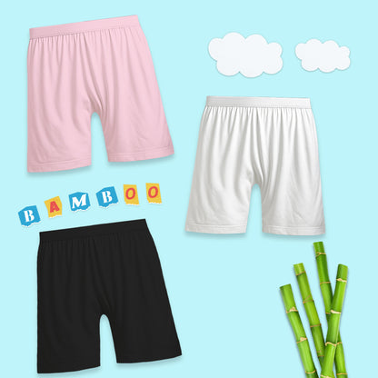 3 Pack Girls Bamboo Inner Shorts