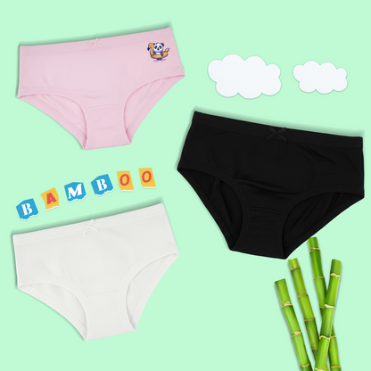 3 Pack Girls Bamboo Hipsters