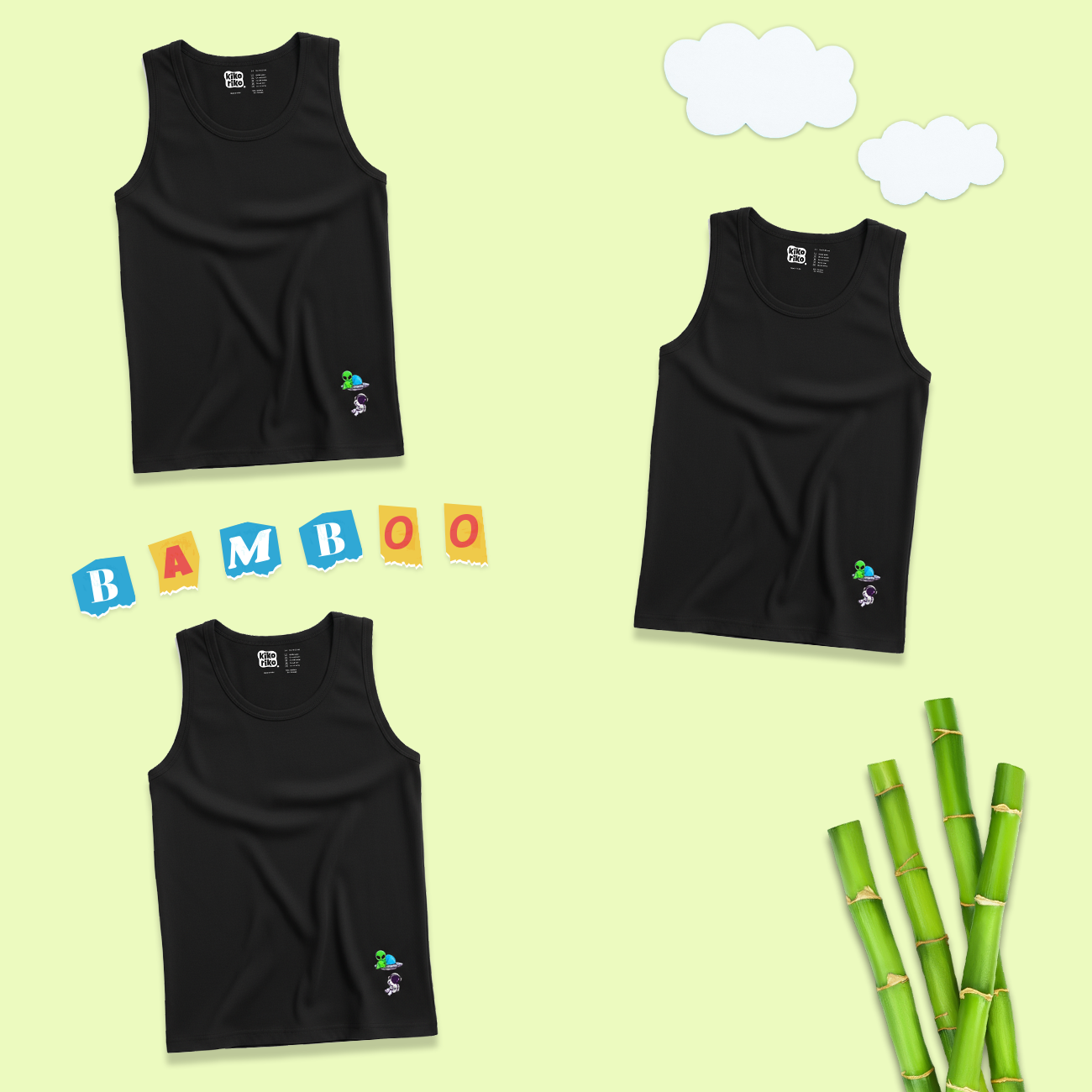 3 Pack Boys Bamboo Vests
