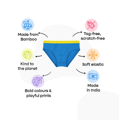 3 Pack Boys Bamboo Briefs