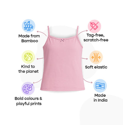 3 Pack Girls Bamboo Camisoles