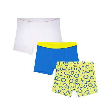 3 Pack Boys Bamboo Trunks