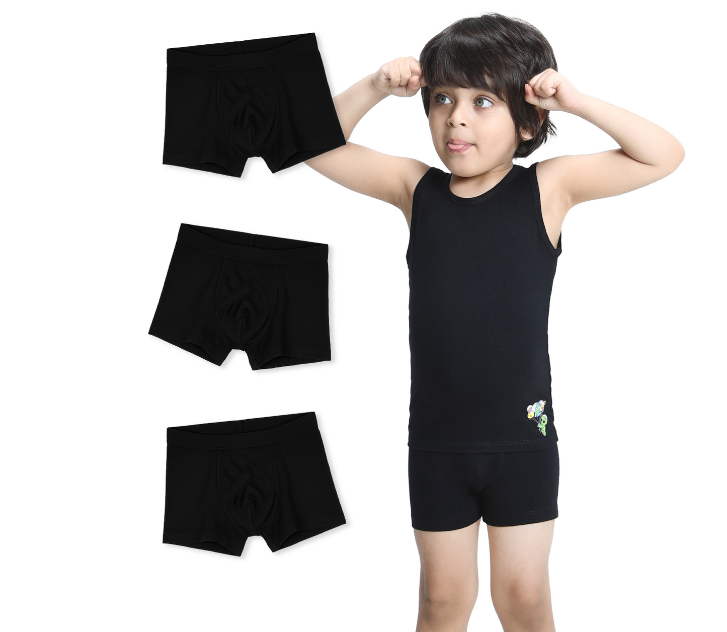 3 Pack Boys Bamboo Trunks
