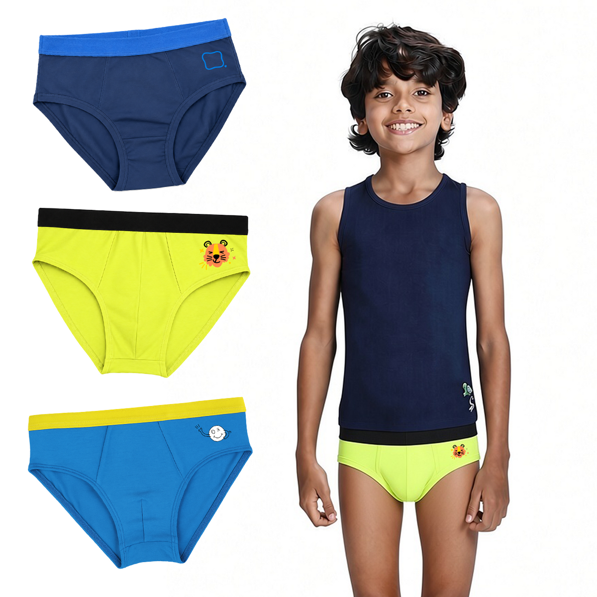 3 Pack Boys Bamboo Briefs