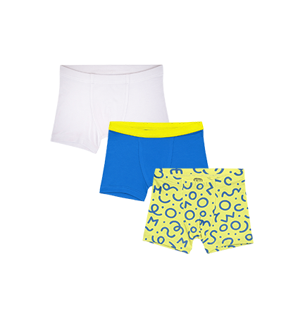 3 Pack Boys Bamboo Trunks
