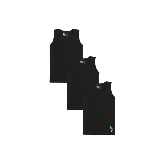3 Pack Boys Bamboo Vests