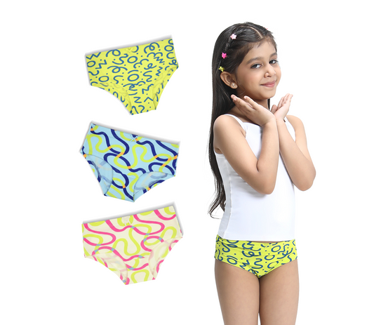 3 Pack Girls Bamboo Hipsters