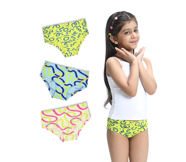 3 Pack Girls Bamboo Hipsters