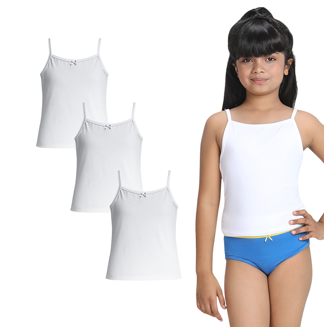 3 Pack Girls Bamboo Camisoles