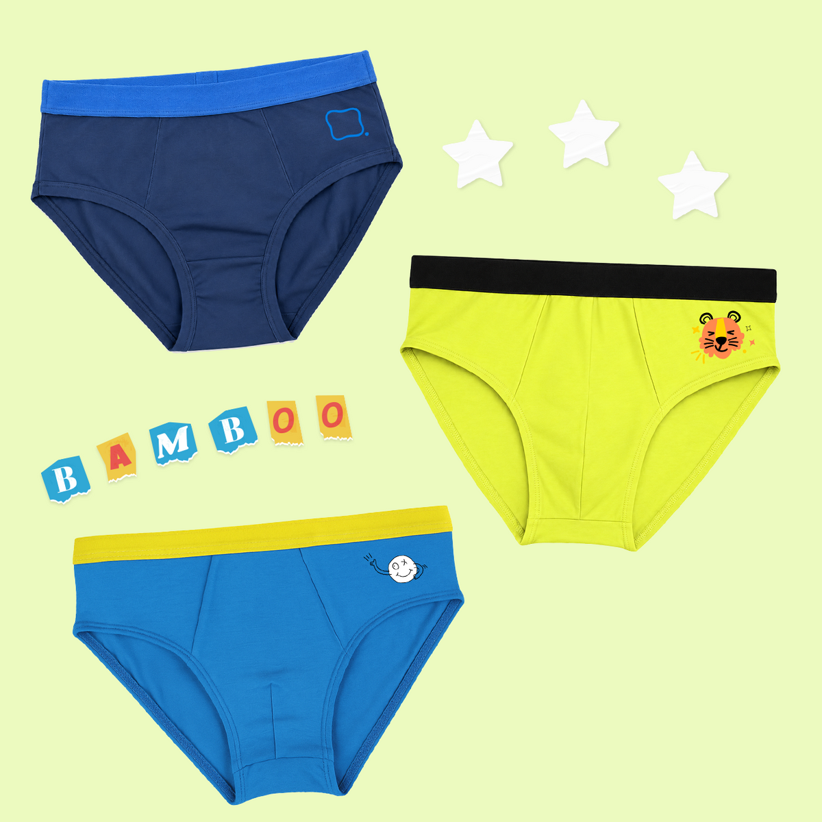 3 Pack Boys Bamboo Briefs