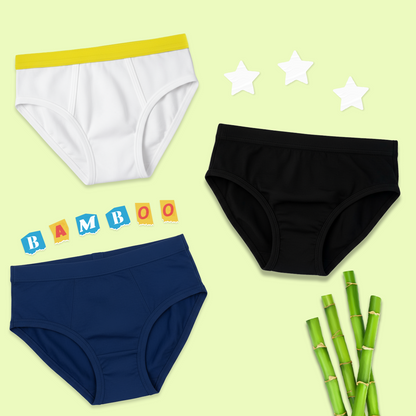3 Pack Boys Bamboo Briefs