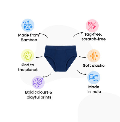 3 Pack Boys Bamboo Briefs