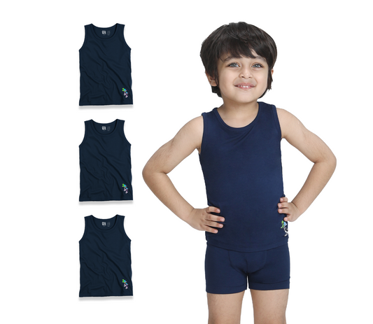 3 Pack Boys Bamboo Vests