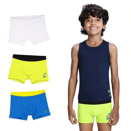 3 Pack Boys Bamboo Trunks