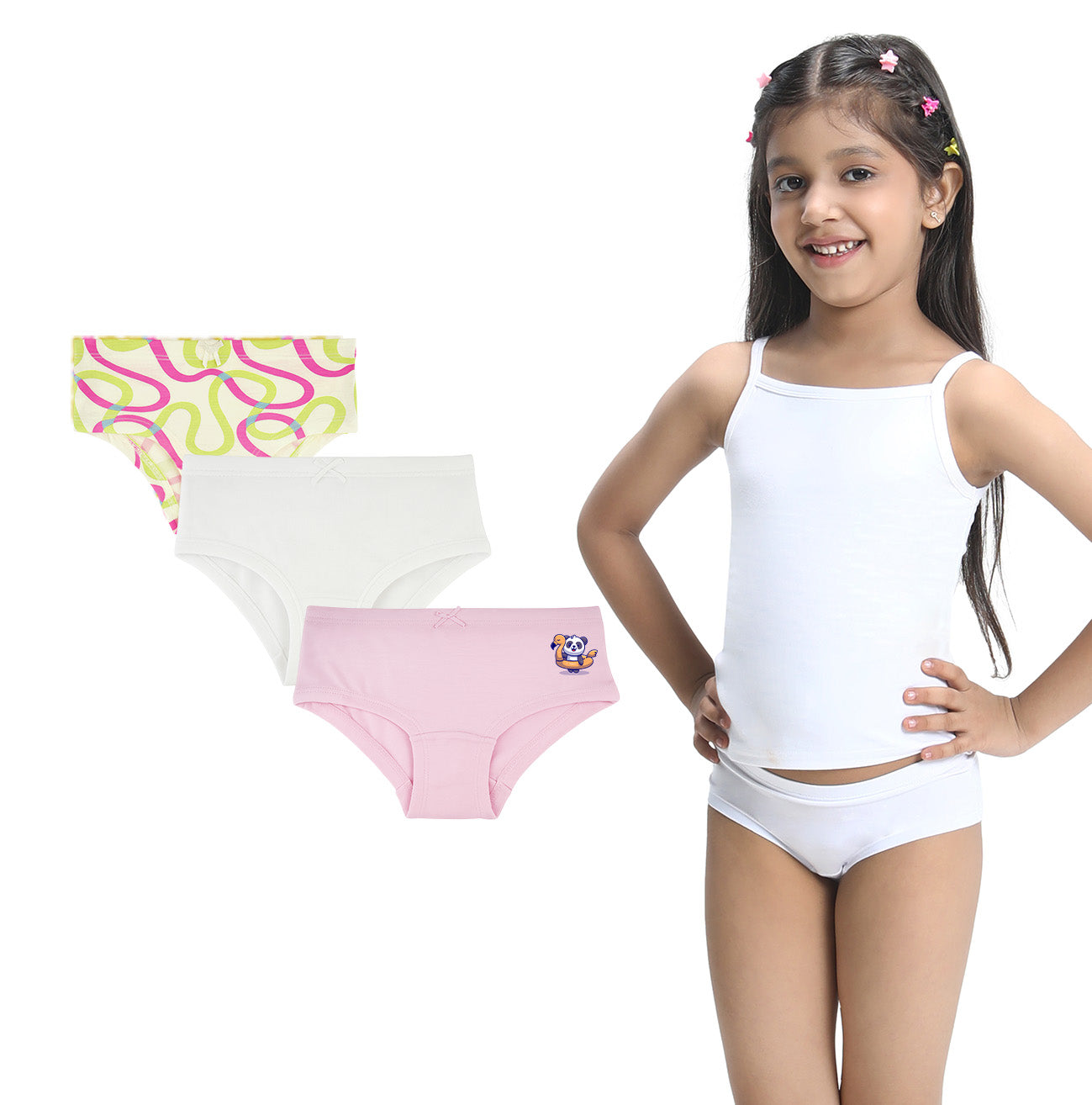3 Pack Girls Bamboo Hipsters