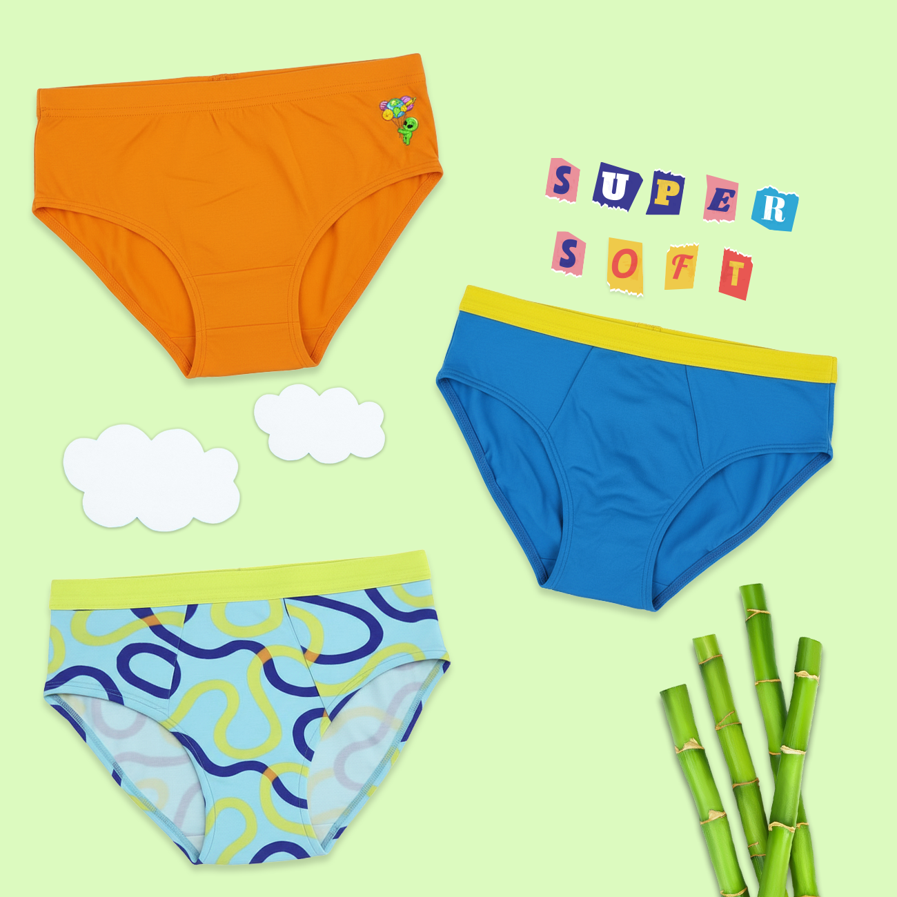 3 Pack Boys Bamboo Briefs