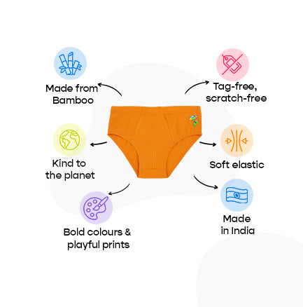 3 Pack Boys Bamboo Briefs