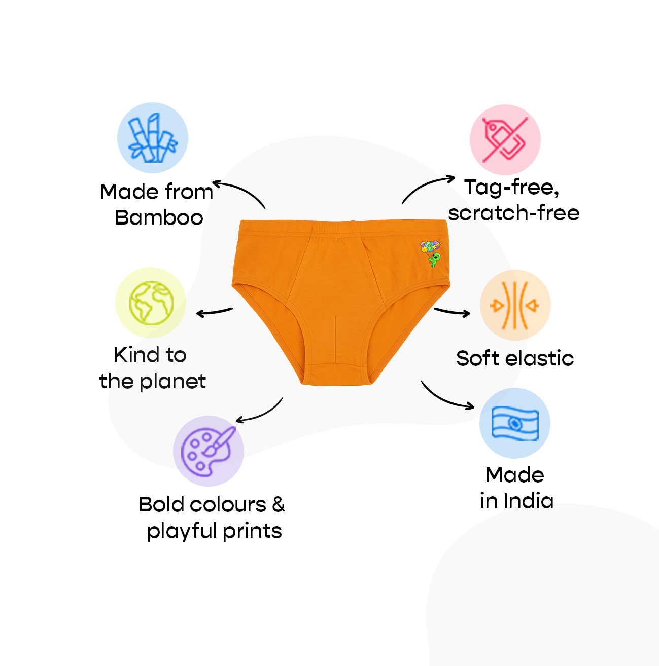 3 Pack Boys Bamboo Briefs