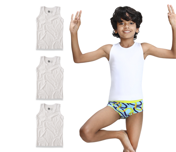 3 Pack Boys Bamboo Vests