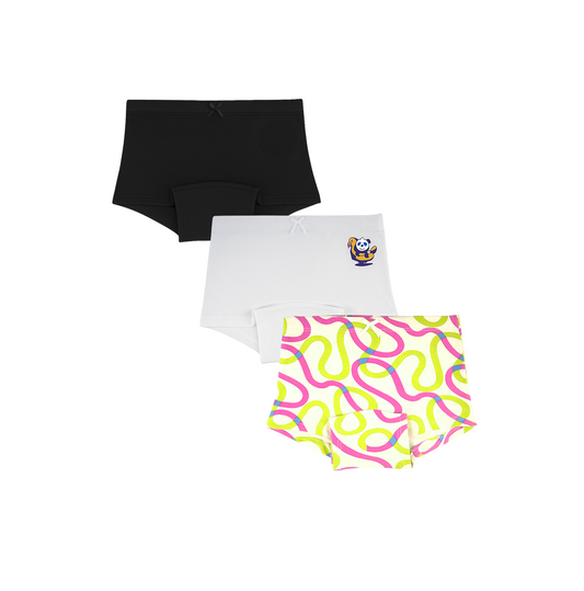 3 Pack Girls Bamboo BoyShorts