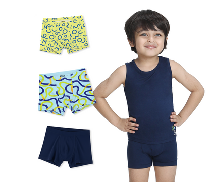 3 Pack Boys Bamboo Trunks