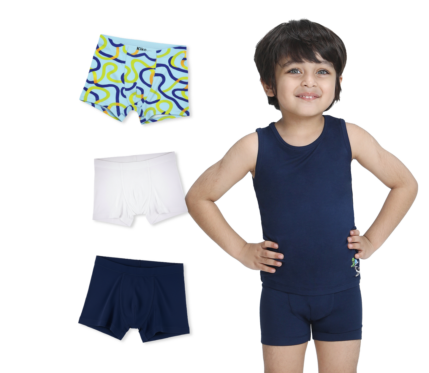 3 Pack Boys Bamboo Trunks
