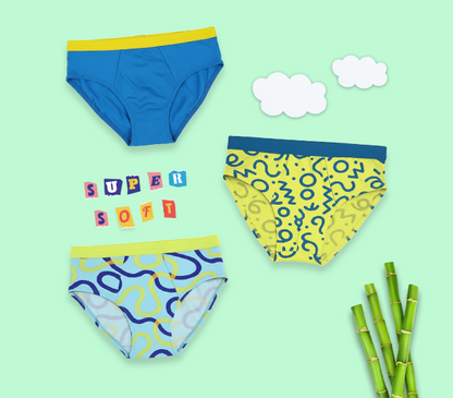 3 Pack Boys Bamboo Briefs