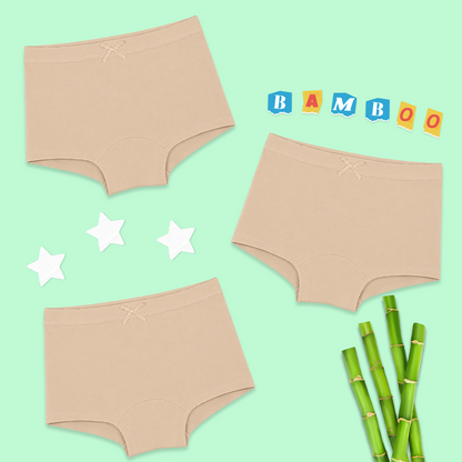 3 Pack Girls Bamboo BoyShorts