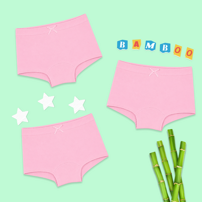 3 Pack Girls Bamboo BoyShorts