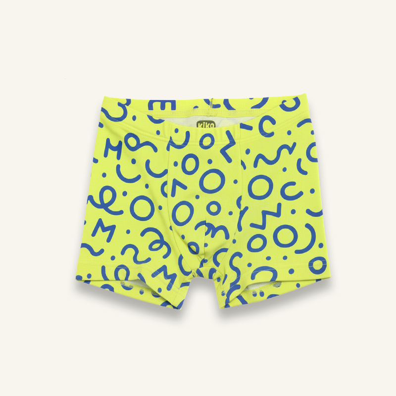 Light purple kids’ underwear with a colorful rainbow star print for girls