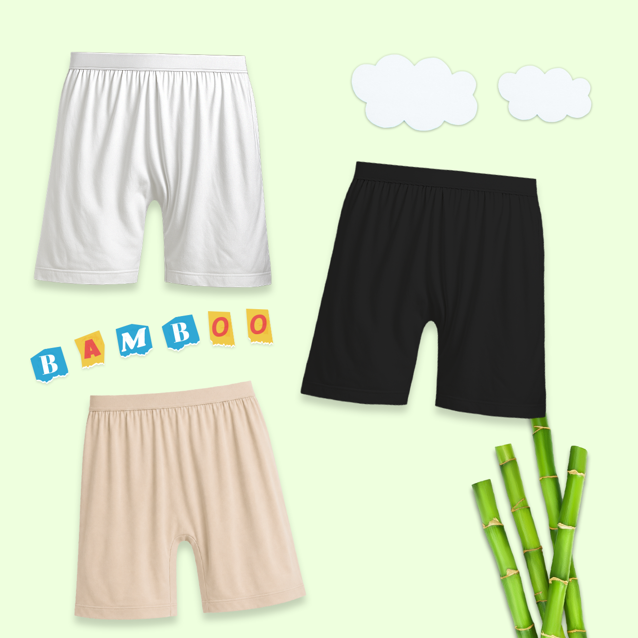 3 Pack Girls Bamboo Inner Shorts